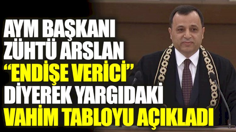 (AYM) Başkanı Zühtü Arslan, “Mahkemeler adalet arayışına cevap veremiyorsa, hukuk dışı arayışlar devreye girer”