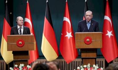 Cumhurbaşkanı Erdoğan ve Almanya Başbakanı Scholz, ortak basın açıklaması yapıyor