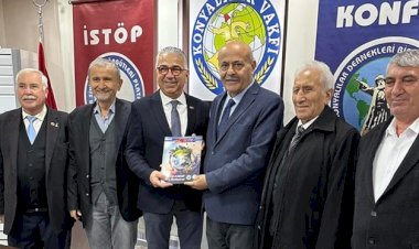 Bornova Belediye Başkanı aday adayı Hüseyin Ünal, Konyalılar Dernekleri Birliği Federasyonu’nu ziyaret etti.