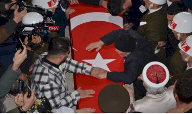 Manisa’daki şehit cenazesinde gerginlik