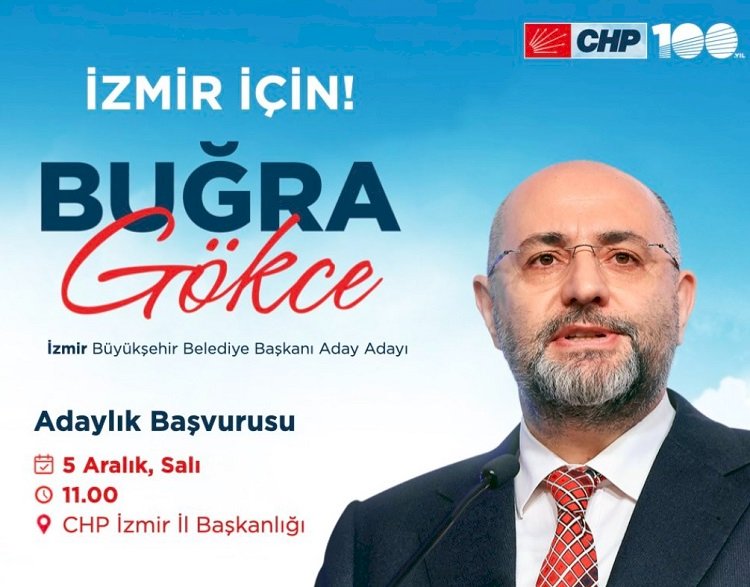 Buğra Gökce, İzmir Büyükşehir Belediye Başkanlığı İçin CHP'den Aday Adayı Oldu