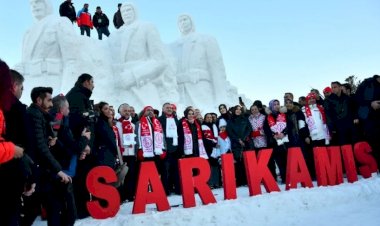 Sarıkamış Şehitleri Anısına Yapılan Kardan Heykeller Açıldı