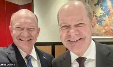 Almanya Başbakanı Scholz, ABD Senatosu’nda ‘ikizini’ buldu