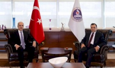 TBMM Başkanı Numan Kurtulmuş, AYM Başkanı Zühtü Arslan'ı ziyaret etti