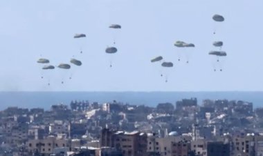 Gazze'de açlık: Filistinliler gökyüzünden gelecek yardımı gözlüyor
