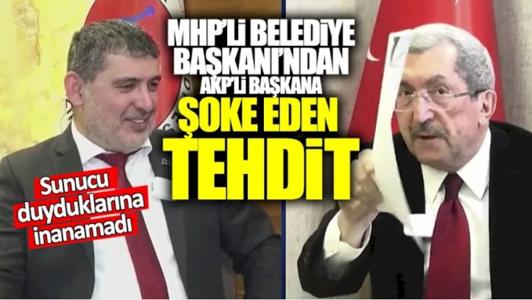 MHP’li Karabük Belediye Başkanı Rafet Vergili’den AKP’li Başkan Ferhat Salt’a şoke eden tehdit!