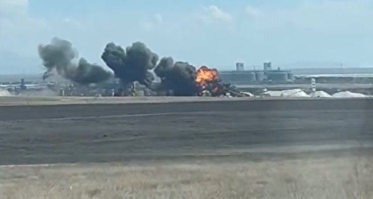 Konya'da korkunç kaza! Askeri eğitim uçağı düştü: Pilot kurtuldu, 1 personel şehit