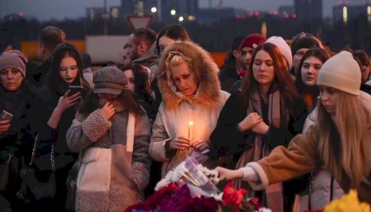 Rusya'da yas: Konser salonuna düzenlenen terör saldırısında ölenler anılıyor