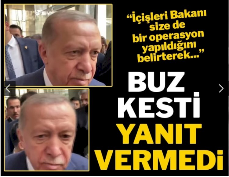 Erdoğan 'Emniyet'teki deprem' sorusunu yanıtsız bıraktı