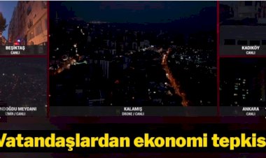 Vatandaşlardan ekonomi tepkisi: Işık açma-kapatma eylemi yapıldı