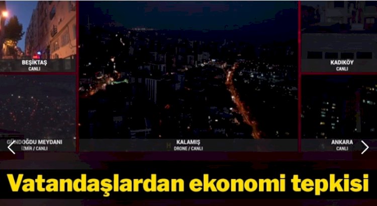 Vatandaşlardan ekonomi tepkisi: Işık açma-kapatma eylemi yapıldı