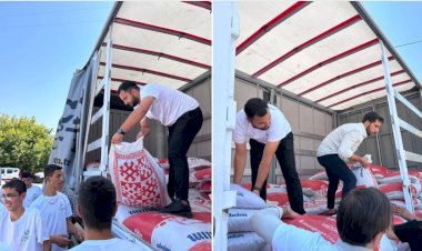 AK Parti’den Sancaklı Köyü’ne Destek Ziyareti: Hayvan Yemleri Teslim Edildi