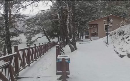Boraboy Gölü Karla Kaplandı, Masalsı Görüntüler Ortaya Çıktı