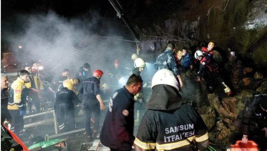 Samsun’da Heyelan Faciası: Arama Kurtarma Çalışmaları Sürüyor
