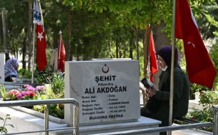 İzmir’de Bayram Sabahı Şehitlikte Hüzün ve Asalet Buluştu