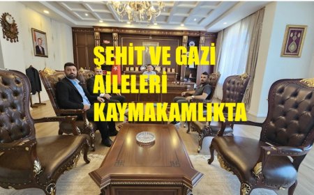 Şehit ve Gazi Ailelerinden Kaymakamlığa Anlamlı Ziyaret