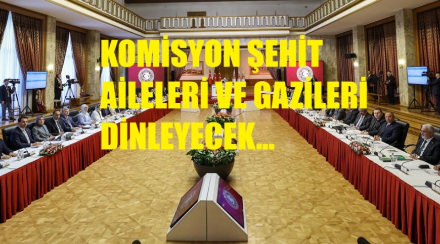 Milli Dayanışma Komisyonu’nda Şehit Yakınları ve Gaziler Dinlenecek