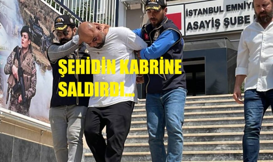 Şehit Mezarına Çirkin Saldırı