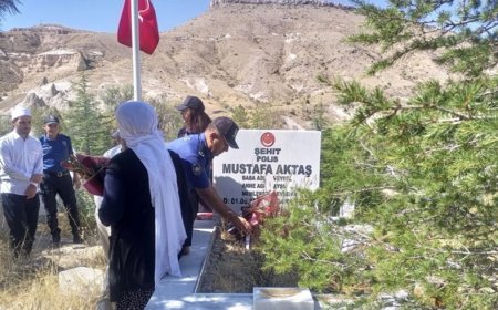 Nevşehirli Şehit Polis Mustafa Aktaş, kabri başında dualarla anıldı