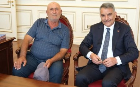 Kapımız her daim açık: Yozgat Valisi, şehit babası Arif Duymaz’ı makamında ağırladı