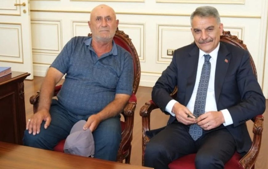 Kapımız her daim açık: Yozgat Valisi, şehit babası Arif Duymaz’ı makamında ağırladı