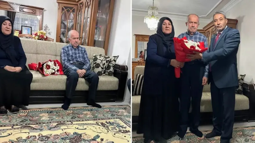 Şehit Pilot Binbaşı Serdar Uslu’nun emekli öğretmen babasına vefa ziyareti