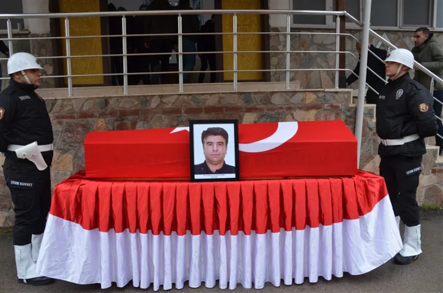 Polis memuru İbrahim Gürel Uluköy’de son yolculuğuna uğurlandı