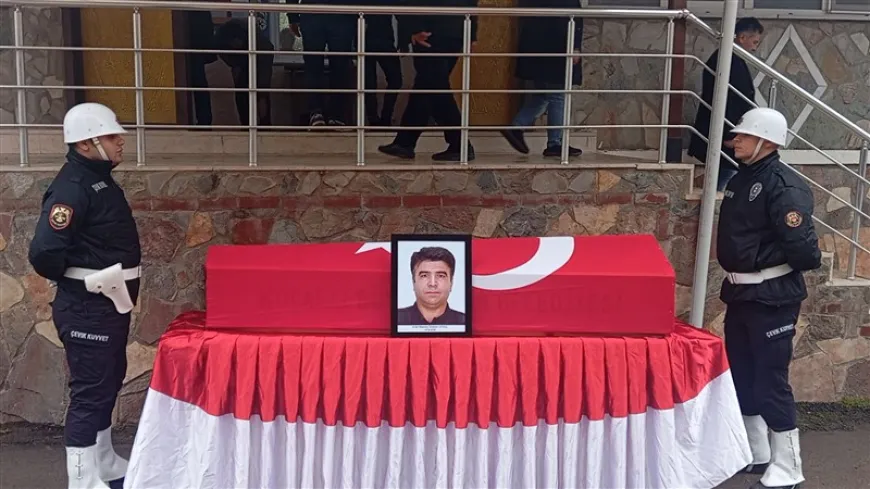 Polis memuru İbrahim Gürel Uluköy’de son yolculuğuna uğurlandı