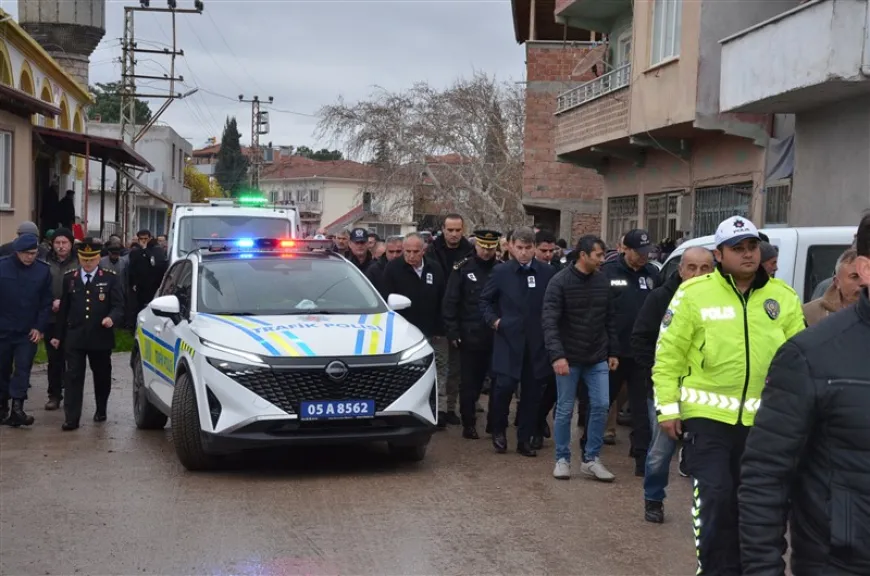 Polis memuru İbrahim Gürel Uluköy’de son yolculuğuna uğurlandı