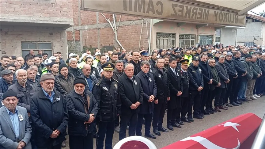 Polis memuru İbrahim Gürel Uluköy’de son yolculuğuna uğurlandı
