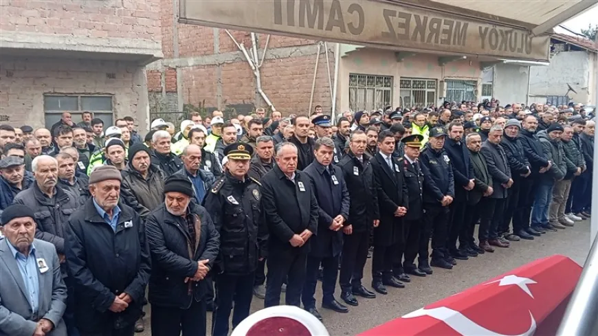Polis memuru İbrahim Gürel Uluköy’de son yolculuğuna uğurlandı