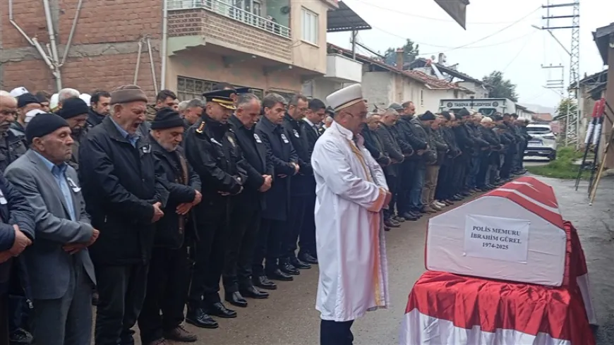 Polis memuru İbrahim Gürel Uluköy’de son yolculuğuna uğurlandı