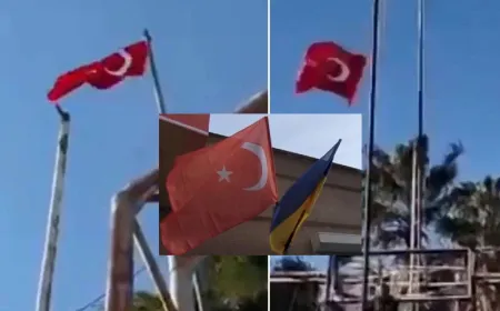 Türkiye'de Türk bayrağını indirenler tutuklandı, Ukrayna'da indirenler hakkında işlem başlatılmadı