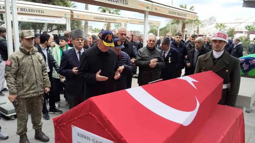Kıbrıs Gazisi Murat Dereli Samsun'da son yolculuğuna uğurlandı