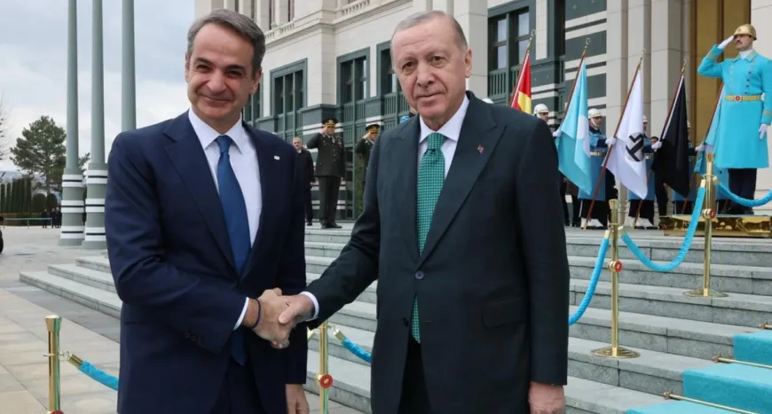 Erdoğan ve Mitsotakis'ten Ankara'da sıcak mesajlar: İttifak vurgusu
