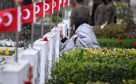 Ramazan Bayramı'nda şehitliklerde hüzünlü ziyaret