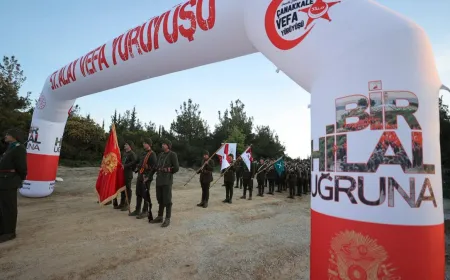 Gelibolu'da 57. Alay Vefa Yürüyüşü binlerce gençle başladı