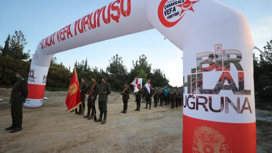 Gelibolu'da 57. Alay Vefa Yürüyüşü binlerce gençle başladı