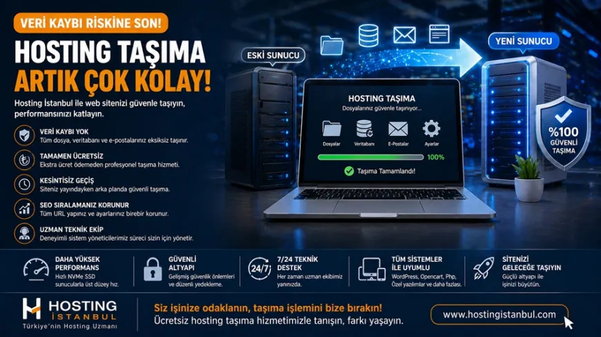 Ücretsiz hosting taşıma hizmeti ile sorunsuz geçiş: Hosting İstanbul