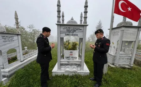Düzce’de şehit İsmet Özata kabri başında anıldı