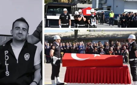 Şehit polis Serkan Hızlı son yolculuğuna uğurlandı