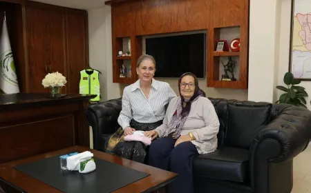 Nazilli’de şehit annesi Ayten Ayıklar’dan Kaymakam Kan’a ziyaret