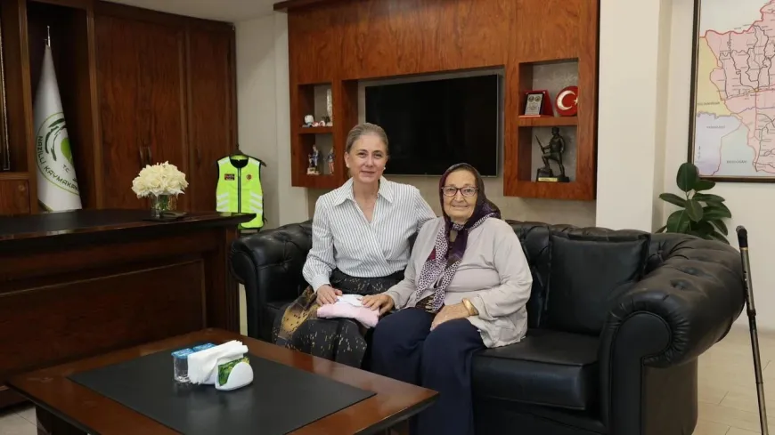 Nazilli’de şehit annesi Ayten Ayıklar’dan Kaymakam Kan’a ziyaret