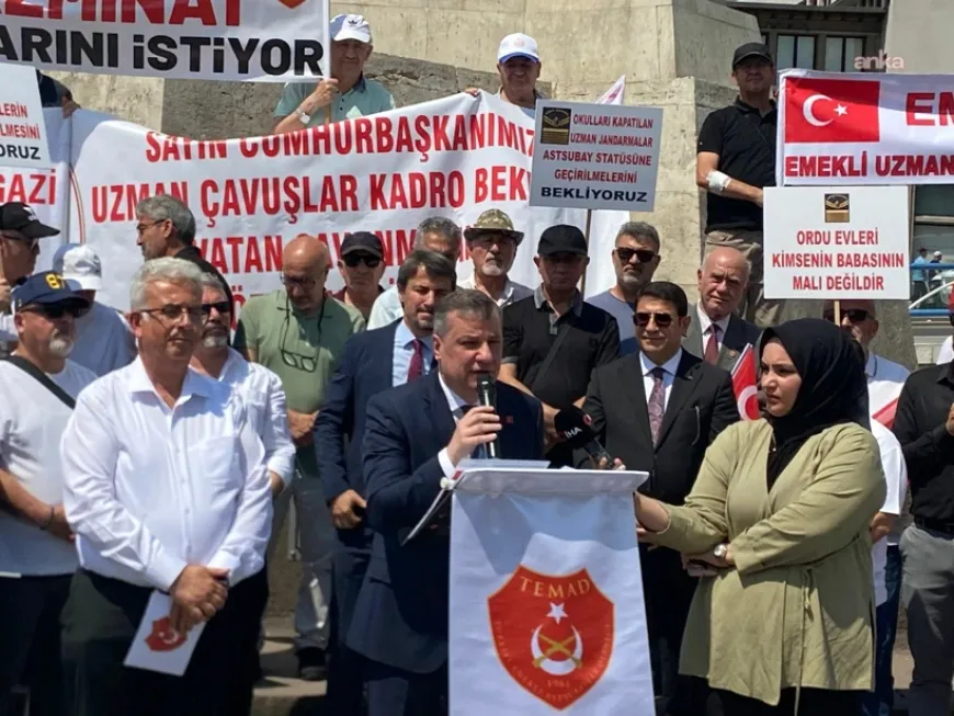 Emekli askerlerden Ulus’ta maaş ve özlük hakları için çağrı