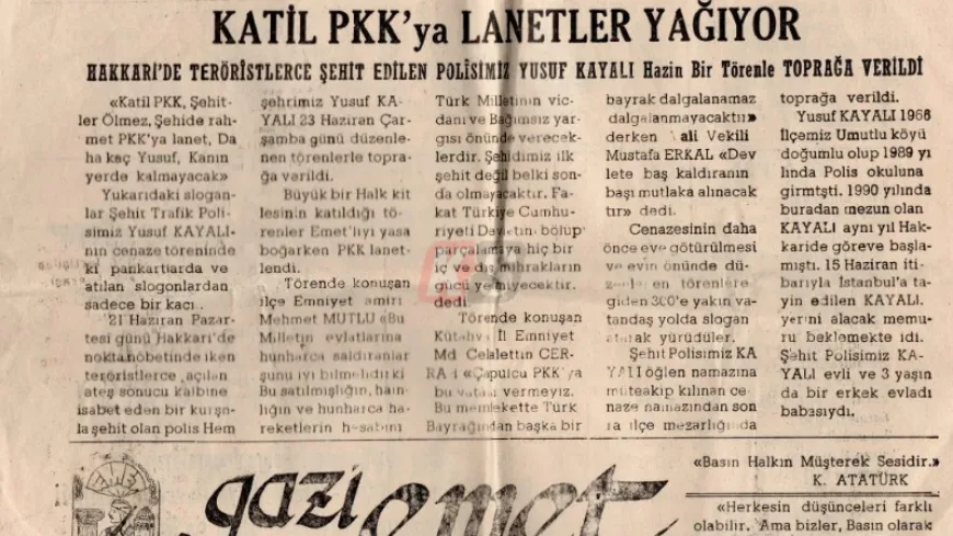 Emet, Şehit Polis Yusuf Kayalı’yı 33. yılında dualarla andı