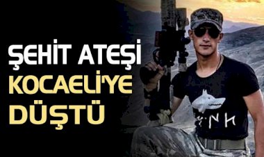Şehit ateşi Kocaeli'ye düştü