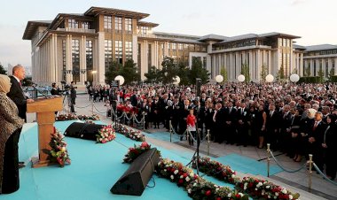 Cumhurbaşkanlığı Külliyesi'nde 30 Ağustos Zafer Bayramı resepsiyonu