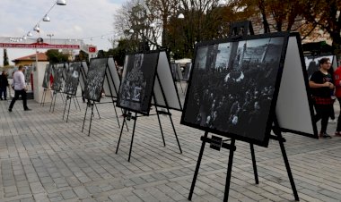 İmamoğlu  izdihamdan sergiyi gezemedi