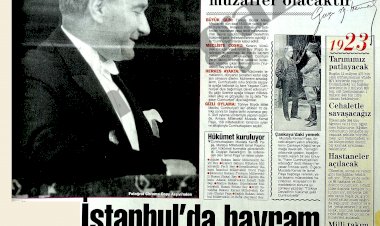 Arşivden çıkan gazetelerin Cumhuriyet Bayramı  manşetleri
