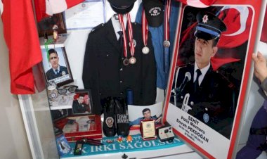 Şehit polisten geriye bu görüntüler kaldı